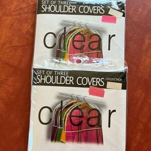 Clear Shoulder Garment Covers , 2 Packs - Set of Three